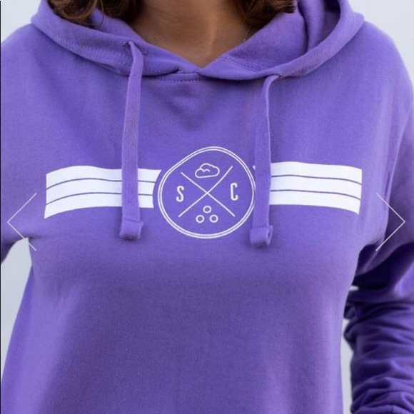 Sand Cloud Lilac Purple Crop Top Hoodie - Picture 9 of 9